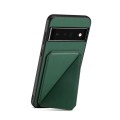 For Google Pixel 6 Pro D04 Calf Texture Dual Card Slot Holder Phone Case(Green)