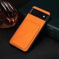 For Google Pixel 6 D04 Calf Texture Dual Card Slot Holder Phone Case(Orange)