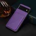 For Google Pixel 6 D04 Calf Texture Dual Card Slot Holder Phone Case(Purple)