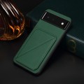 For Google Pixel 6 D04 Calf Texture Dual Card Slot Holder Phone Case(Green)