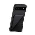 For Google Pixel 6a D04 Calf Texture Dual Card Slot Holder Phone Case(Black)
