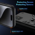 For Xiaomi Redmi 10 Shockproof Metal Ring Holder Phone Case(Black)
