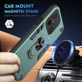 For Xiaomi Redmi 12C Shockproof Metal Ring Holder Phone Case(Green)