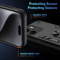 For Xiaomi Redmi 13C Shockproof Metal Ring Holder Phone Case(Black)