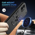 For Xiaomi Redmi A1 Shockproof Metal Ring Holder Phone Case(Black)