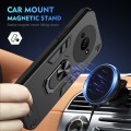 For Xiaomi Redmi A3 Shockproof Metal Ring Holder Phone Case(Black)