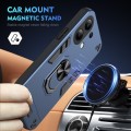 For Xiaomi Redmi Note 13 4G Shockproof Metal Ring Holder Phone Case(Blue)