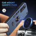 For Xiaomi 12 Shockproof Metal Ring Holder Phone Case(Blue)