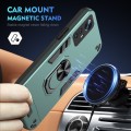 For Xiaomi 12 Shockproof Metal Ring Holder Phone Case(Green)