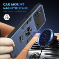 For Xiaomi Poco X4 Pro 5G Shockproof Metal Ring Holder Phone Case(Blue)