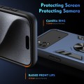 For Xiaomi Poco X4 Pro 5G Shockproof Metal Ring Holder Phone Case(Blue)