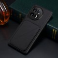 For OnePlus Ace 2 D04 Calf Texture Dual Card Slot Holder Phone Case(Black)