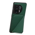 For OnePlus Ace 2 D04 Calf Texture Dual Card Slot Holder Phone Case(Green)
