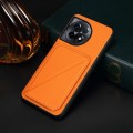 For OnePlus Ace 2 Pro D04 Calf Texture Dual Card Slot Holder Phone Case(Orange)