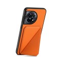 For OnePlus Ace 2 Pro D04 Calf Texture Dual Card Slot Holder Phone Case(Orange)