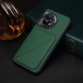 For OnePlus Ace 2 Pro D04 Calf Texture Dual Card Slot Holder Phone Case(Green)