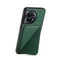 For OnePlus Ace 2 Pro D04 Calf Texture Dual Card Slot Holder Phone Case(Green)