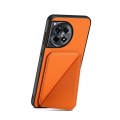 For OnePlus Ace 3 D04 Calf Texture Dual Card Slot Holder Phone Case(Orange)