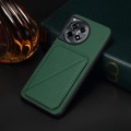 For OnePlus Ace 3 D04 Calf Texture Dual Card Slot Holder Phone Case(Green)
