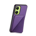 For OnePlus Nord CE 3 Lite D04 Calf Texture Dual Card Slot Holder Phone Case(Purple)