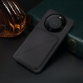 For Huawei Mate 60 Pro / Mate 60 Pro+ D04 Calf Texture Dual Card Slot Holder Phone Case(Black)