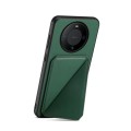 For Huawei Mate 60 D04 Calf Texture Dual Card Slot Holder Phone Case(Green)