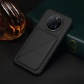 For Huawei Mate 50 Pro D04 Calf Texture Dual Card Slot Holder Phone Case(Black)