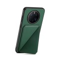 For Huawei Mate 50 Pro D04 Calf Texture Dual Card Slot Holder Phone Case(Green)