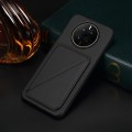 For Huawei Mate 50 D04 Calf Texture Dual Card Slot Holder Phone Case(Black)