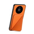 For Huawei Mate 40 D04 Calf Texture Dual Card Slot Holder Phone Case(Orange)