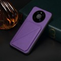 For Huawei Mate 40 D04 Calf Texture Dual Card Slot Holder Phone Case(Purple)