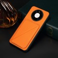 For Huawei Mate 40 Pro D04 Calf Texture Dual Card Slot Holder Phone Case(Orange)