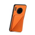 For Huawei Mate 30 Pro D04 Calf Texture Dual Card Slot Holder Phone Case(Orange)