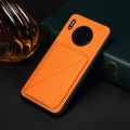 For Huawei Mate 30 D04 Calf Texture Dual Card Slot Holder Phone Case(Orange)