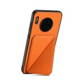 For Huawei Mate 30 D04 Calf Texture Dual Card Slot Holder Phone Case(Orange)