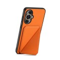 For Huawei nova 11 D04 Calf Texture Dual Card Slot Holder Phone Case(Orange)
