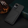 For Huawei nova 12 Pro D04 Calf Texture Dual Card Slot Holder Phone Case(Black)