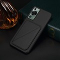 For Huawei P60 / P60 Pro D04 Calf Texture Dual Card Slot Holder Phone Case(Black)