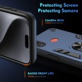 For Motorola Moto E7 Power Shockproof Metal Ring Holder Phone Case(Blue)