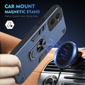 For Motorola Moto G Power 2024 Shockproof Metal Ring Holder Phone Case(Blue)