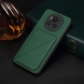 For Honor Magic6 5G D04 Calf Texture Dual Card Slot Holder Phone Case(Green)