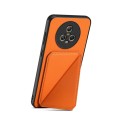 For Honor Magic5 5G D04 Calf Texture Dual Card Slot Holder Phone Case(Orange)