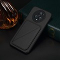 For Honor Magic5 Pro 5G D04 Calf Texture Dual Card Slot Holder Phone Case(Black)