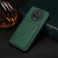 For Honor Magic5 Ultimate 5G D04 Calf Texture Dual Card Slot Holder Phone Case(Green)
