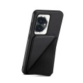 For Honor 100 D04 Calf Texture Dual Card Slot Holder Phone Case(Black)
