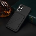 For Honor 90 Pro D04 Calf Texture Dual Card Slot Holder Phone Case(Black)