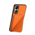 For Honor 90 Pro D04 Calf Texture Dual Card Slot Holder Phone Case(Orange)
