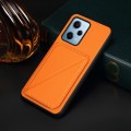 For Xiaomi Redmi Note 12 Pro 5G Global D04 Calf Texture Dual Card Slot Holder Phone Case(Orange)