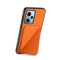 For Xiaomi Redmi Note 12 Pro 5G Global D04 Calf Texture Dual Card Slot Holder Phone Case(Orange)