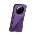 For Xiaomi 13 Ultra D04 Calf Texture Dual Card Slot Holder Phone Case(Purple)